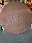 Vintage 1950s-1960 s Pepsi Cola Bottle Cap Sign 38 1 4in   Metal 