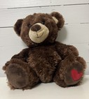 Dan Dee Collectors Choice Teddy Bear Brown Plush Stuffed Animal Heart Paw