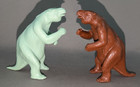 Marx Dinosaurs Megatherium Plastic Vtg 1970s Prehistoric Mammal Playset Set Of 2