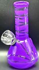 5  Glass Purple Pink Tobacco Mini Beaker Hookah Water Pipe Bong Free Screens 