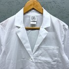 Cherokee Project Lab Button Front Consultation Lab Coat Unisex M White Scrub Nwt
