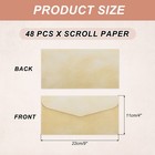 48 Packs Envelopes Vintage Aged Paper Golden Yellow-9 X 4 Inch