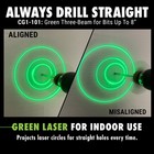Bullseyebore Core Cg1-101 Magnetic Green Laser Drill Guide