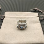 David Yurman Blue Five Interlocking Rings Ring  Size 8