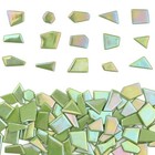 Youway Style Iridescent Glass Mosaic Tiles For Crafts Bulk 200g 200g  Green