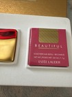 New Estee Lauder -beautiful - Red  Compact For Solid Perfume Read W  Refill