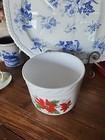 Vintage 5 3 4  Cache Pot Poinsettia Christmas  Planter