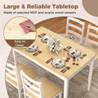 Dining Table Set For 4 Wood Kitchen Table Chairs Set With Rubber Wood Legs
