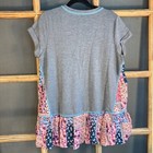 Matilda Jane Size 12 Girls 435 Gray Patchwork Look Tunic Ruffles Nwt