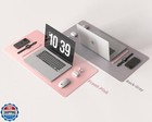Renmture Double-sided Two-tone Faux Leather Desk Mat Desktop Organization And