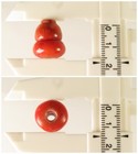 Japan Antique Red Hyotan Glass Ojime Bead Inro Netsuke Sagemono Rare Meiji