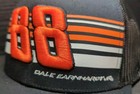 New Nascar Dale Earnhardt Jr  Striped  88 Mesh Black Trucker Hat Cap Osfa Adult