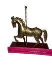 Mcm Brass    carousel Horse Paper Weight    book End Figurine Ornate    circus