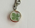 Vintage Four Leaf Clover Keychain  4 5 