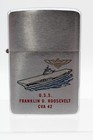 Vtg Excellent 50 s Zippo Lighter Uss Franklin D Roosevelt Cva 42  Us Navy