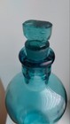 Antique Blue Glass Bottle With Stopper - Rare Showa Retro Used