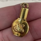 Antique French Art Nouveau Gold Plated Swan Pendant C1920