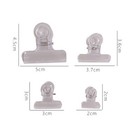 5 3 2 1pcs Clear Office Stationery Document Paper File Ticket Binder Clips Clamp