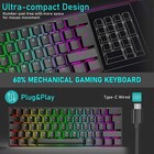 Compact 60  Mechanical Gaming Keyboard Mini Rgb Backlit Type-c Wired For Pc ps4