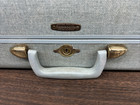 Vintage Samsonite Hawaiian Blue Tweed Luggage Style 4221 No Key