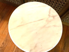Marble Top Brass Filigree Pedestal Plant Stand Side Hollywood Regency Vtg Mcm