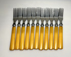 16 Pieces Antique Bakelite Forks   Knifes Marbled 