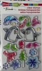 New Stampendous Clear Rubber Stamp Set Build A Penguin Set Winter Free Usa Ship