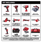 Milwaukee M18 18-volt Lithium-ion Cordless Combo Kit  9-tool  With  2  Batteries