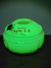 Rare Antique Uranium Custard Glass Hair Receiver Souvenir Of Huron  South Dakota