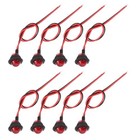 Truck Led Trailer Lights 12v Plastic Round Waterproof   Marker Lights Red 8 Pcs