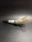 Real Horn Viking Drinking Horn With Iron Stand New Authentic Made In Sweden New