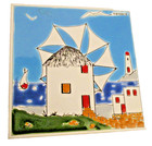 Lovely Handmade Ceramic Tile Made In Greece  sku  2898 