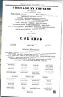 King Kong Playbill Opening Night Broadway Musical Jack Thorne  harry Potter 