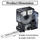 4pk For Dymo Rhino 4200 5200 3 4  Black On White Flexible Nylon Label Tape 18489