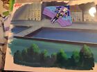 Gi Joe Animation Cel Background Production Art 1980 s G i  Joe Snake Eyes Bg Ht