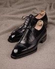 New Handmade Men s Custom Black Leather Oxford Lace Up Dress Formal Shoes Men 
