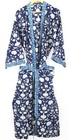 Lightweight Cotton Kimono Hand-block Print Robe Gown Dress Summer Usa Dress 2k25