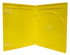 25 Premium Standard Solid Yellow Blu-ray Single Cases 12mm   100 Opp Bags