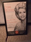 Promotional Debbie Reynolds One Woman Show 15 5 X 24 Framed May 9  1997