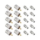 10x Nickel Plated Pl259 Connectors For Coax Cable Soldered Center Conductor
