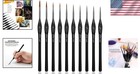 Miniature Detailing Brushes Set - 10pcs With Triangular Grip   Protective Tubes