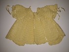 Vintage Baby Girls Dress Crochet Knit Yellow Baby Girl 1960 s Rare