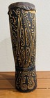 Vintage Asmat Kundu Hand Drum Papua New Guinea Carved Wood Tribal Artifact