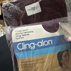 Vintage 80s Cling Alon Long Sleeve Scoop Neck Leotard Size Xl  tights 2x Wine