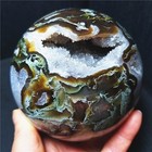 Rare 1389 5g 96mm Natural Polished Colorful Agate Ball Geode Healing A4885