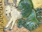 Vtg 70s Capricorn Astrology Zodiac Wall Art Plaque 10   Vista Ind Raised Design