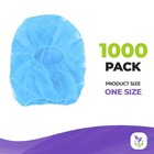 Disposable Blue Polypropylene Hooded Caps  Elastic Face Opening  1000 Pack