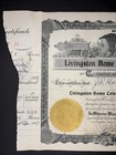 1907 Livingston Home Telephone Co Stock Certificate  24 Montana J s  Haley