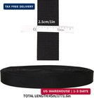 Zoeyes 1 Inch Heavy Duty Nylon Webbing 50 Yards Black Nylon Strapping Flat Webbi