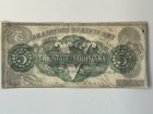 1863  5 Dollar Louisiana Confederate Note Civil War Era  14417